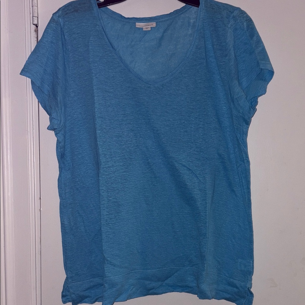 J. Jill Light Blue Short Sleeve Tee
